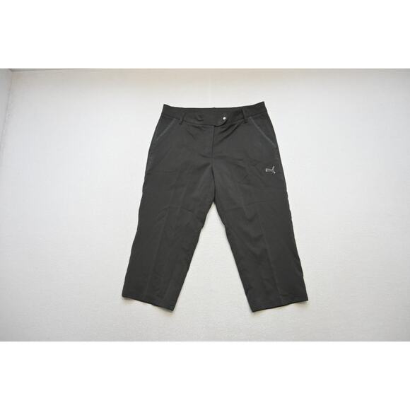 Puma Capri Golf Pants DryCell Performance Black Flat Athletic Womens Size 6 - Picture 1 of 7